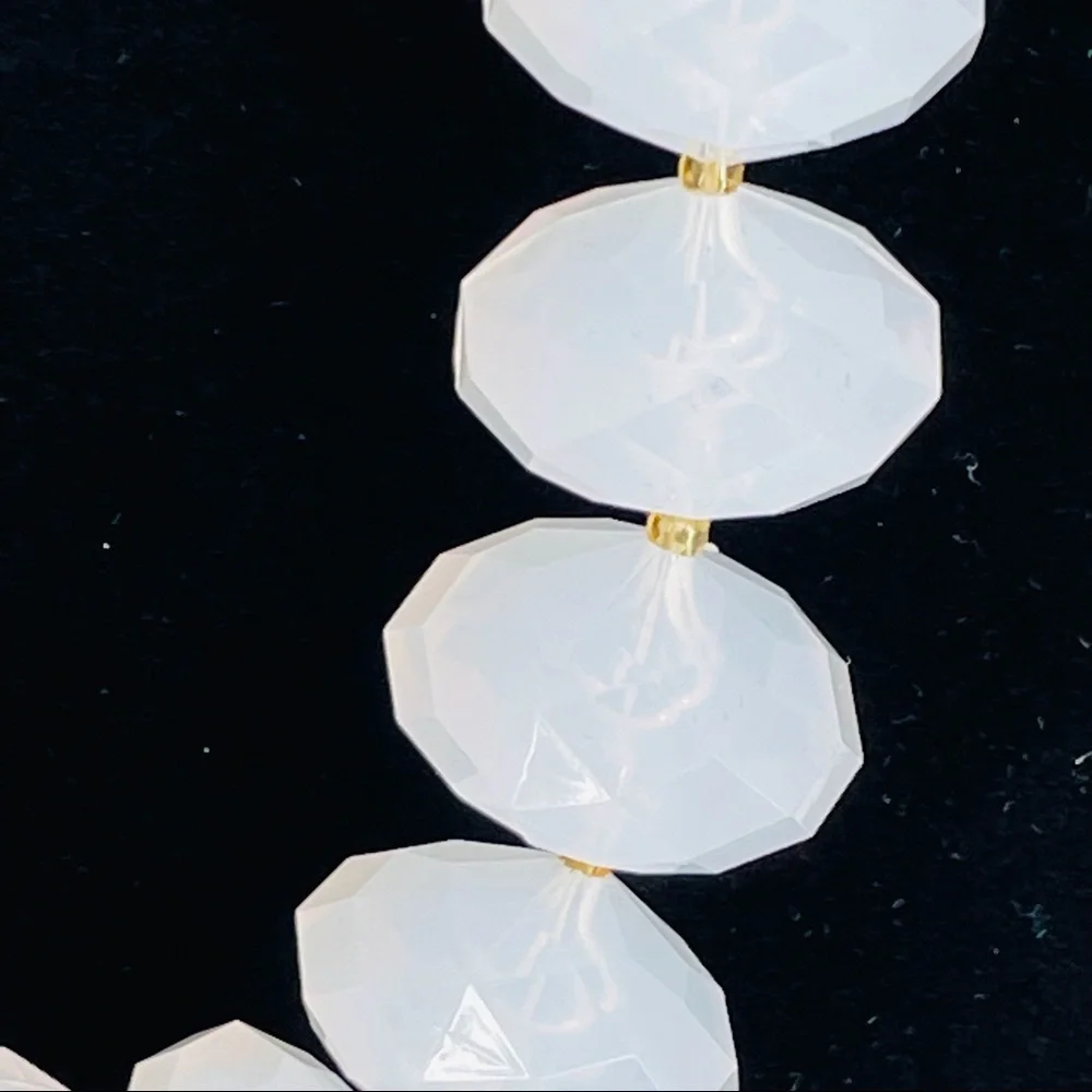Joan Rivers Milk Faceted Lucite Bead Necklace - Picture 3 of 6